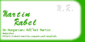 martin rabel business card